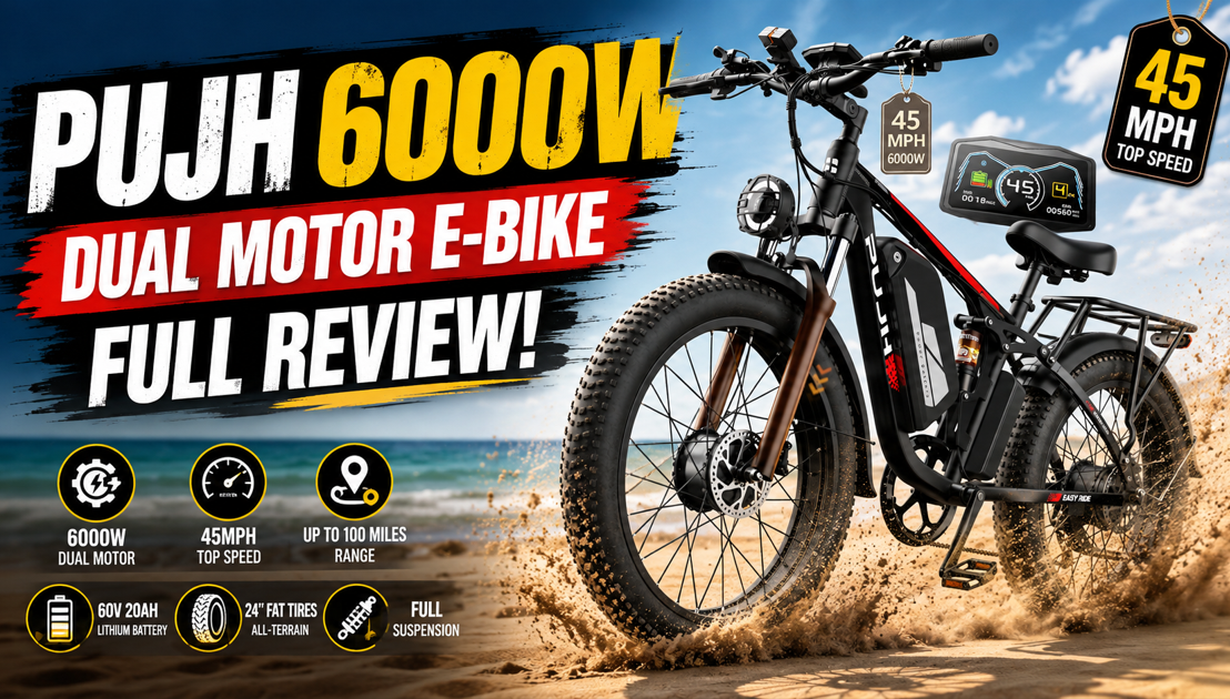 Read more about the article PUJH 6000W Adults Dual Motor Electric Bike Review